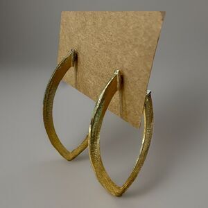 Alba Gold Tone 2.5in Long Hoop Earrings Clean Girl
